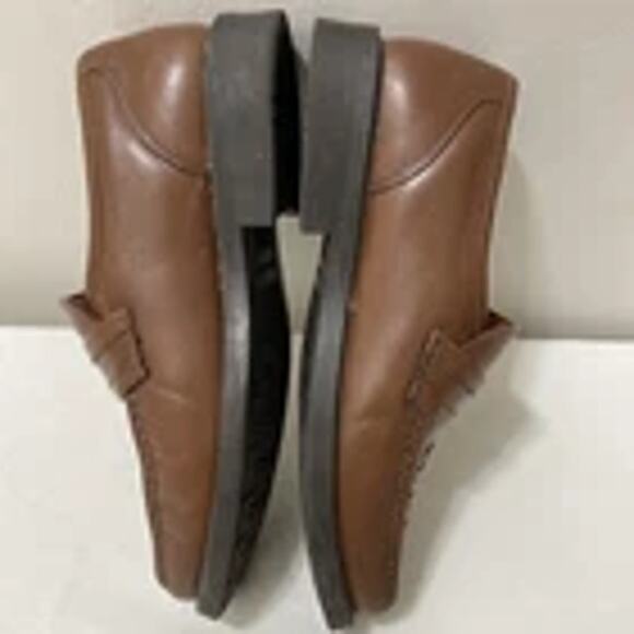 Bostonian Stadium Dress Loafers  Handcrafted ITALY Size 10.5 W Brown Leather Men